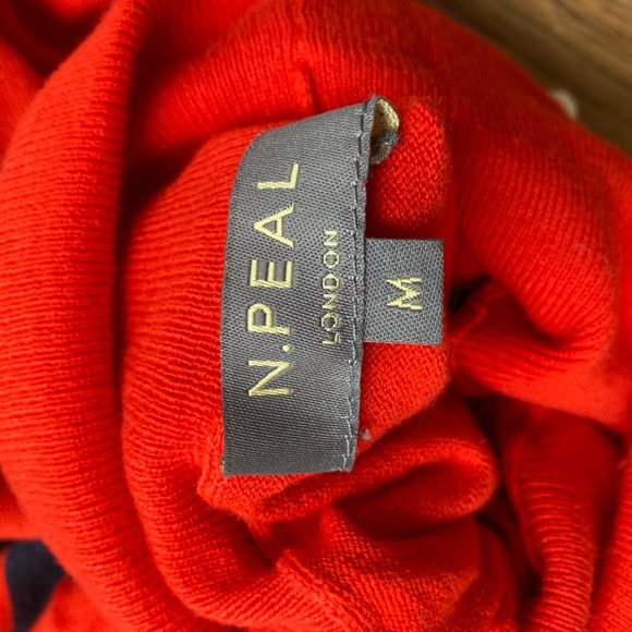 N. Peal men's cotton/cashmere blend turtleneck sweater size M - Picture 3 of 5